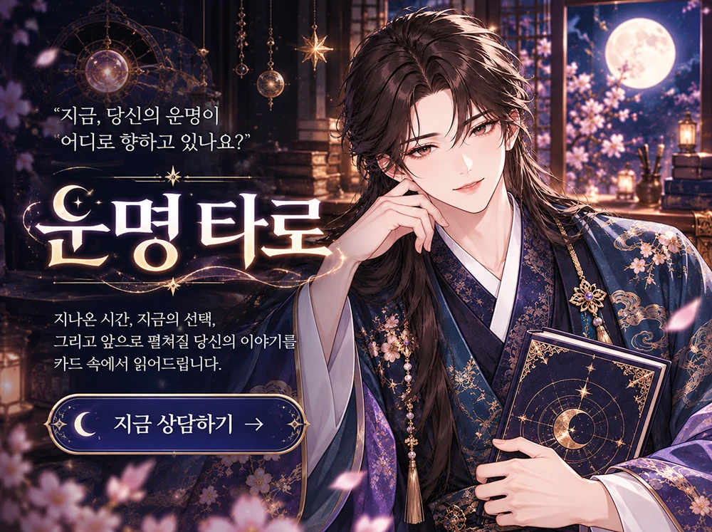 별과 달빛 아래 만나는 운명 타로. 지금, 당신의 운명이 어디로 향하고 있나요?
